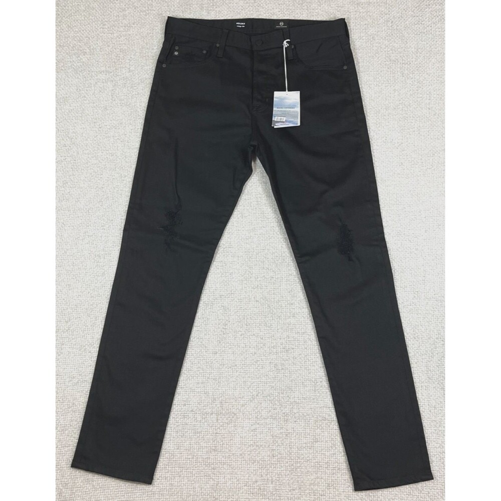 NEW Adriano Goldschmied AG Jeans Pollock Vintage Slim Mens 33x32 Black Pants NWT